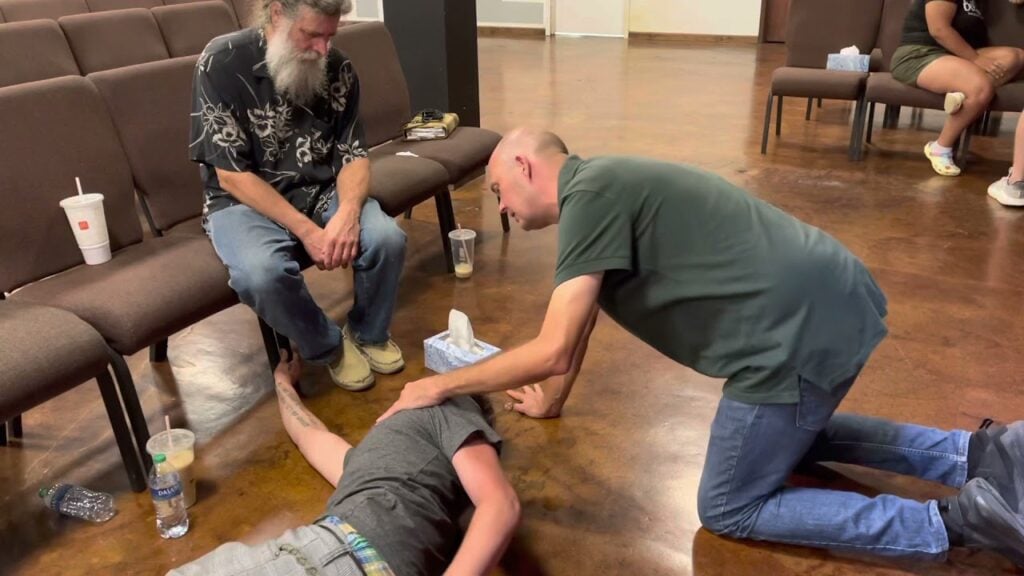 GOT A VISION THAT I PLACED MY HAND ON HIM AND HE GOT FREE – AND IT HAPPENED!